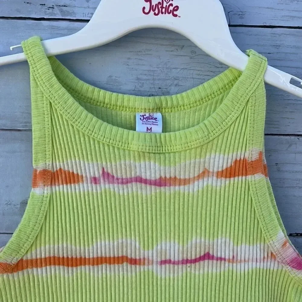 Justice girls medium ribbed tank top